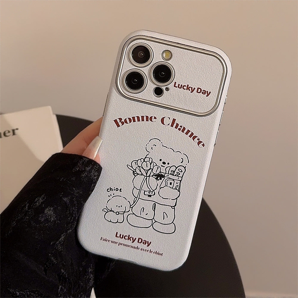 Korean wind ins cortical bear is suitable for iphone14 apple 16 mobile phone case 15pro max super cute 17 fresh 12