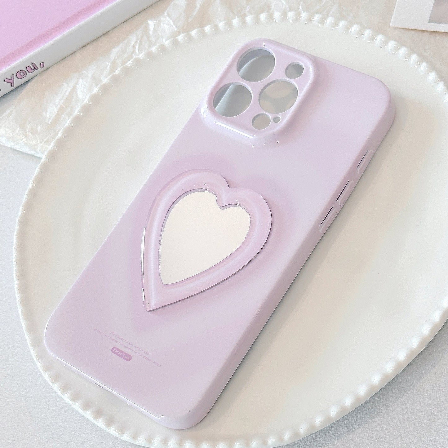 Amor espejo aplicación tridimensional iPhone 16 funda de móvil Apple 15 Promax película suave 13 todo incluido 17 nicho