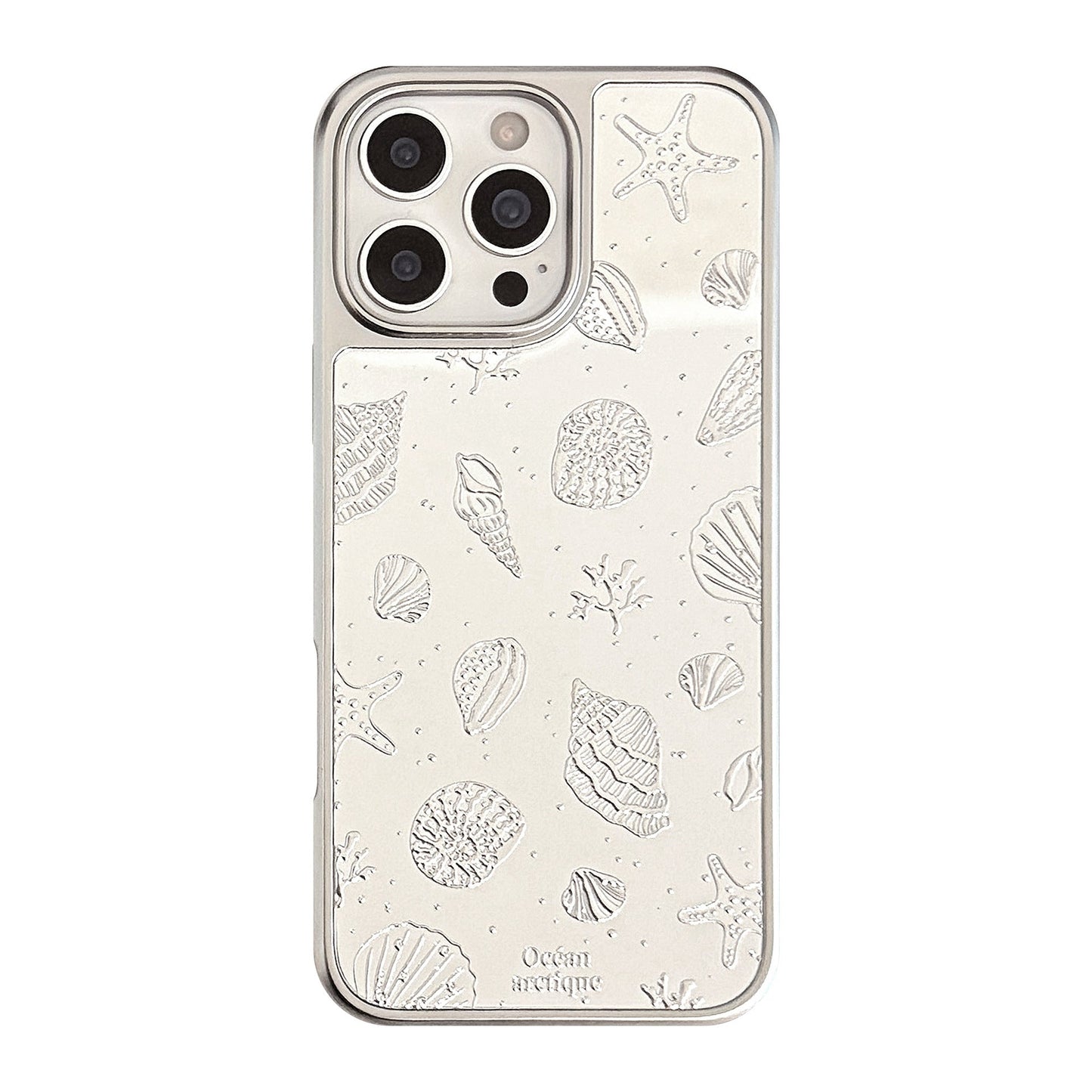 Chapado en oro se aplica a la funda de teléfono móvil Apple 16promax carcasa de estrella de mar iphone17 espejo premium 12 dura