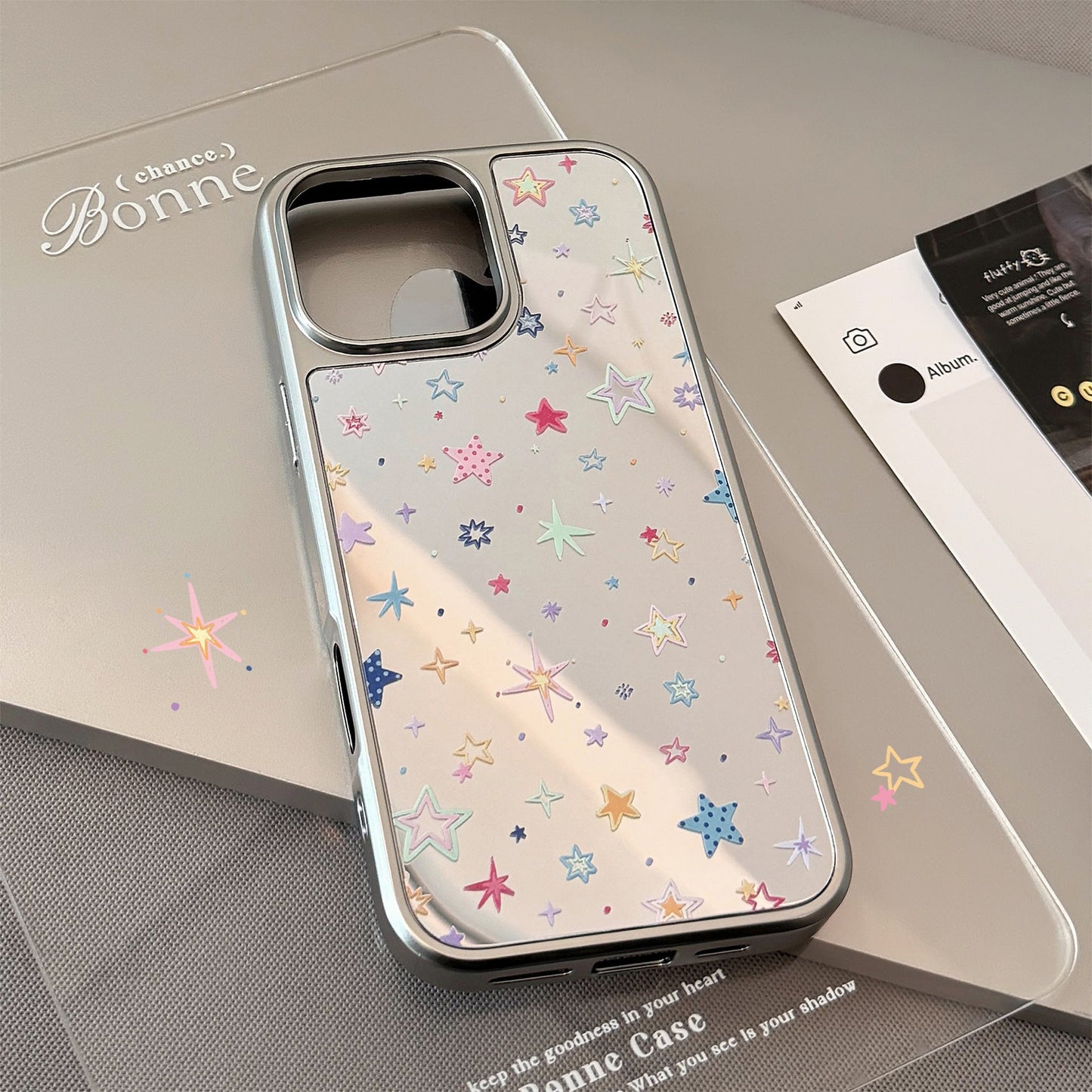Dopamine star applies to 16 apple 15promax mobile phone case iphone17 mirror 13 electroplating 15 sweet cool hard