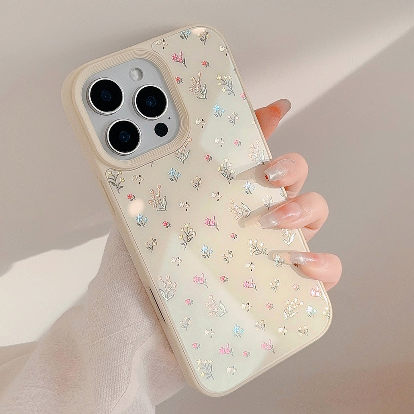 Gilt ins color floral apple 16 mobile phone case 15 for iPhone16Pro max glass 13 hard 12/11