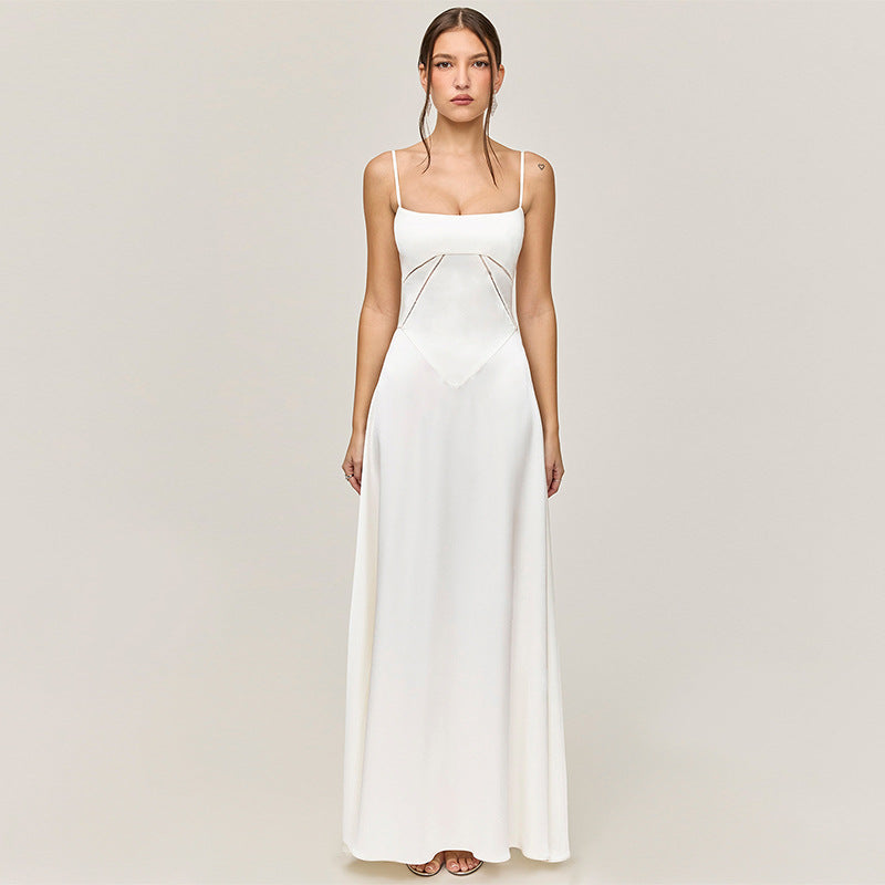 Women Wear Sexy Sling Dress Slim Fit Backless Maxi Dress Women Evening Dress