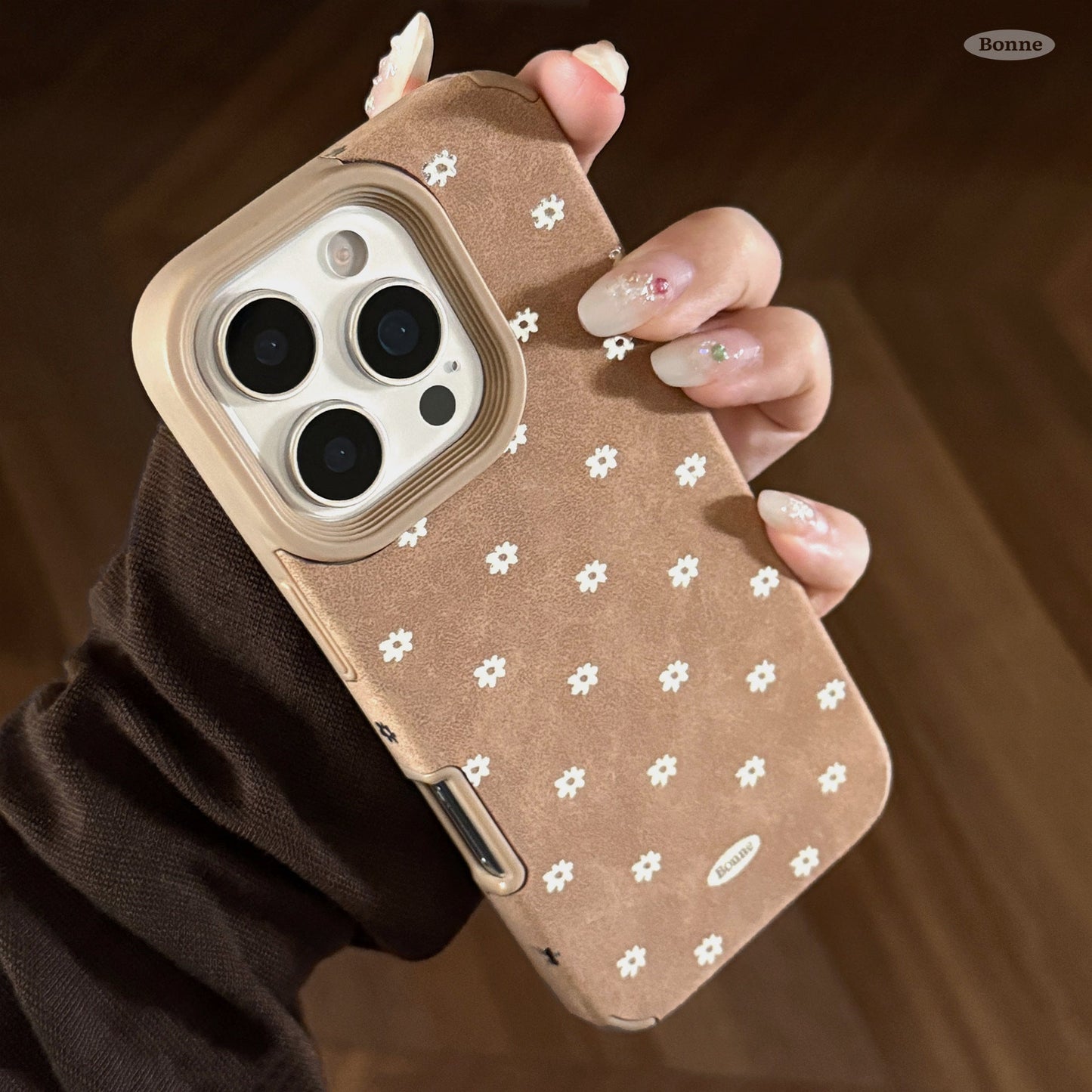 Adecuado para iPhone 17 Apple 16promax Funda para teléfono móvil 15 otoño e invierno felpa marrón 14 gamuza 13 anticaída