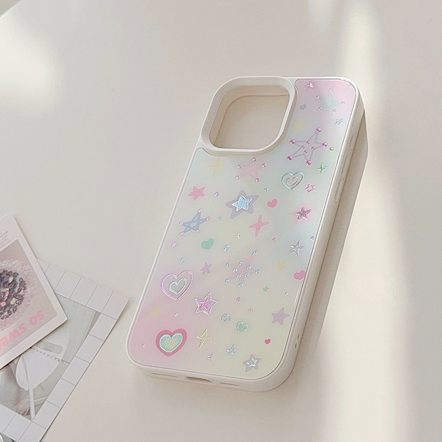 Gilt star iPhone17 mobile phone case Apple 15 small fresh 11 suitable for 16pro max sweet 14 glass