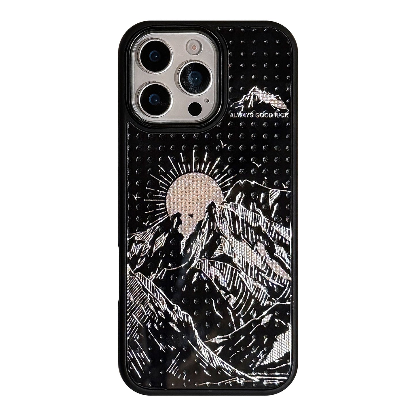 Gilt mobile phone case Apple 17promax protective case iPhone 16 Sunrise Jinshan 12 for 15 personalized glass
