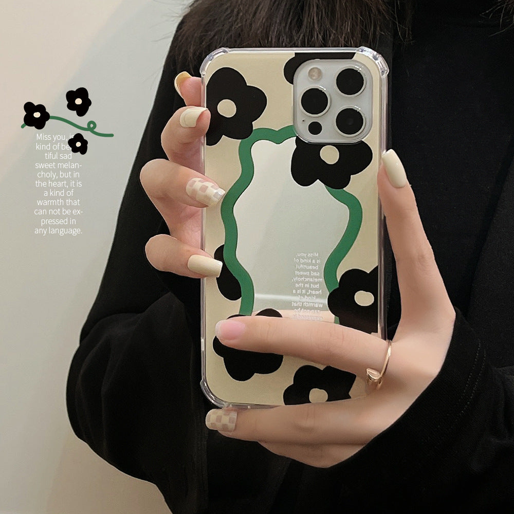 Nicho de espejo de personalidad adecuado para funda de móvil Apple iPhone 16 Pro Max 17, antcaídas 14 Pro, sets 15/8 11