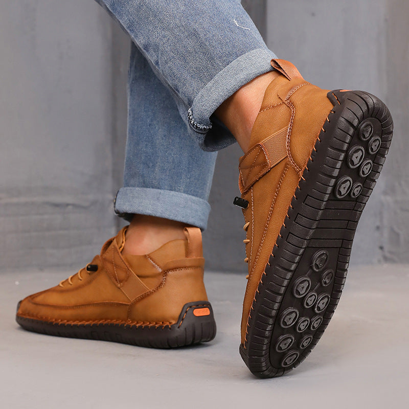 Botas de cuero para mujer que combinan colores