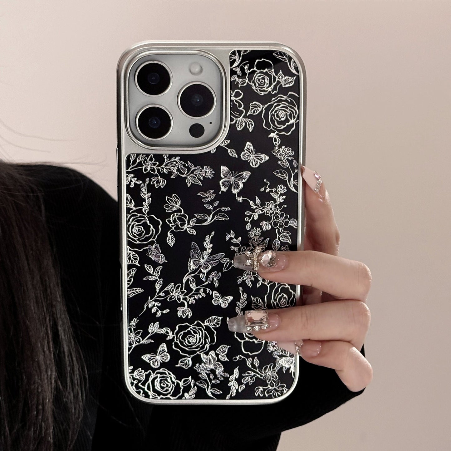 Funda de teléfono móvil Gilt Apple 16promax iphone17 galvanizado 13/14 mariposa 15 sentido premium adecuado para Huawei