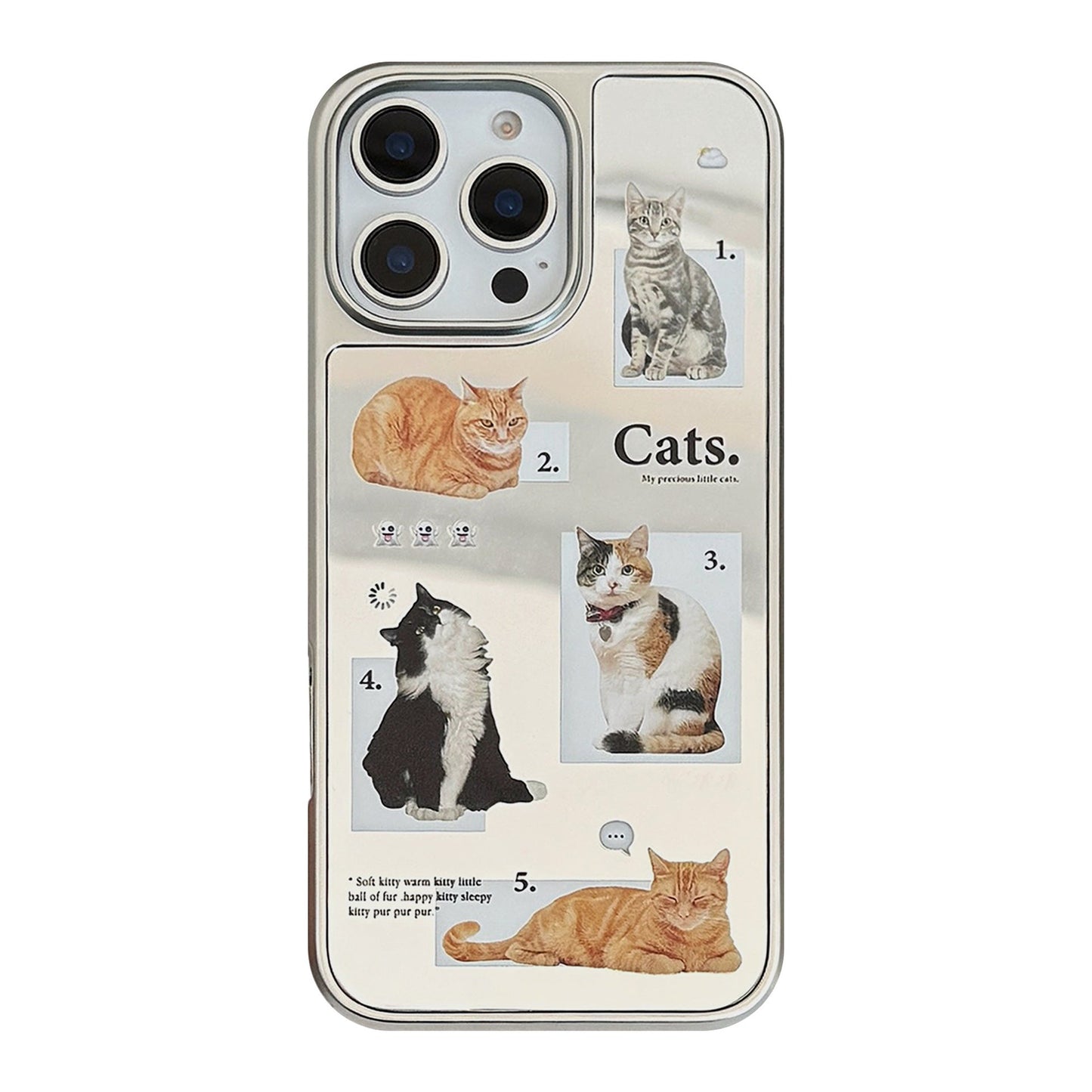 Cat aplicación diaria 16promax funda para móvil iphone17 espejo apple 15 galvanoplastia plata 13 nicho premium