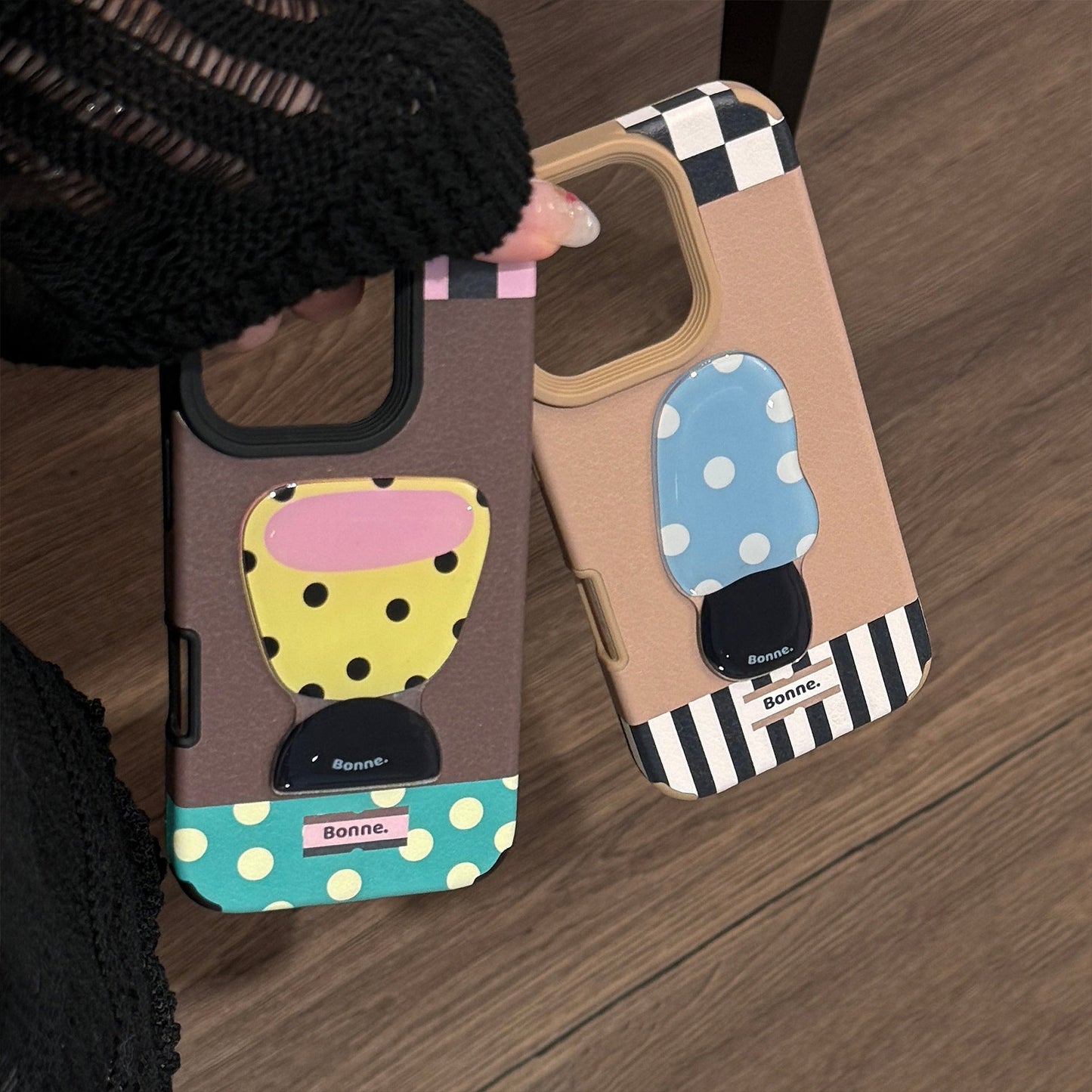 Funda para móvil iphone16 con aplicación tridimensional de patrón de piel, lámpara de escritorio con taza de té Apple 17promax, sentido avanzado 14, anticaída 13