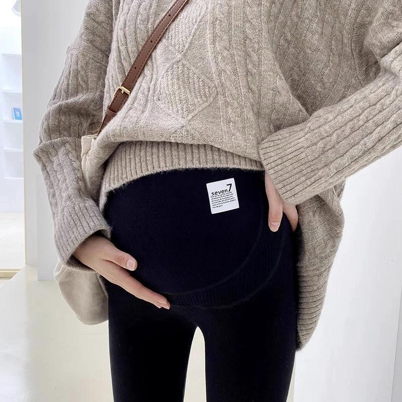 Not Tight Belly Casual Leggings High Elastic Maternity Belly Support Pants