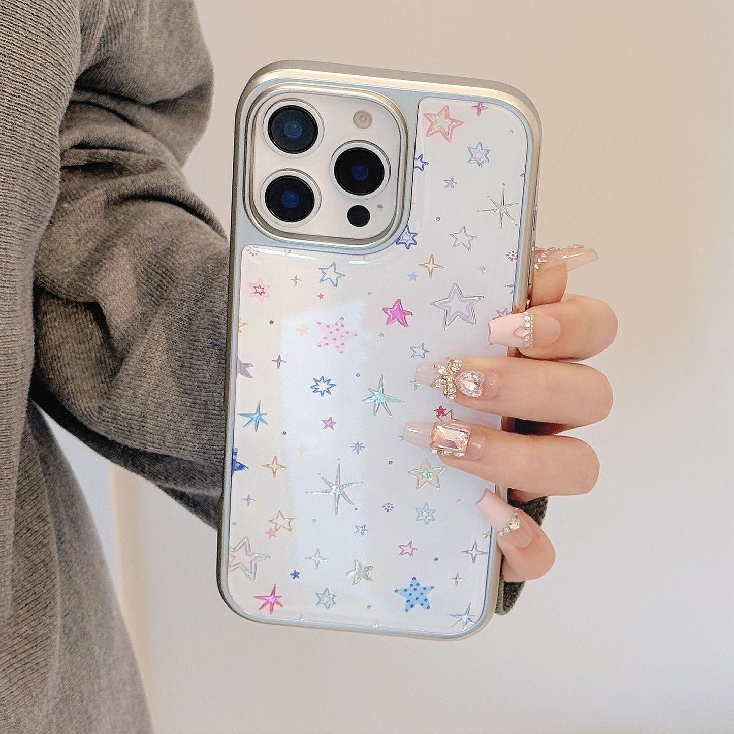 Gilt aplicable a la funda de teléfono móvil Apple 15promax iphone16 Estrella de dopamina de epoxi 17 galvanizado 14 Huawei
