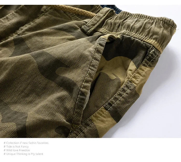 Men's Summer New Camouflage American Street Outdoor Tooling Shorts Stretch Cross-border for Amazon 9383