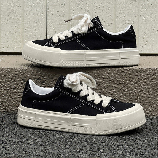 Zapatillas de lona de plataforma para mujer — Zapatillas casual y deportivas con alzas