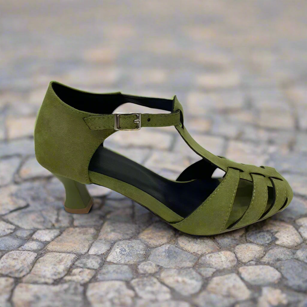 Zapatos de gamuza de punta redonda para mujer – Zapatos planos informales transpirables de talla grande