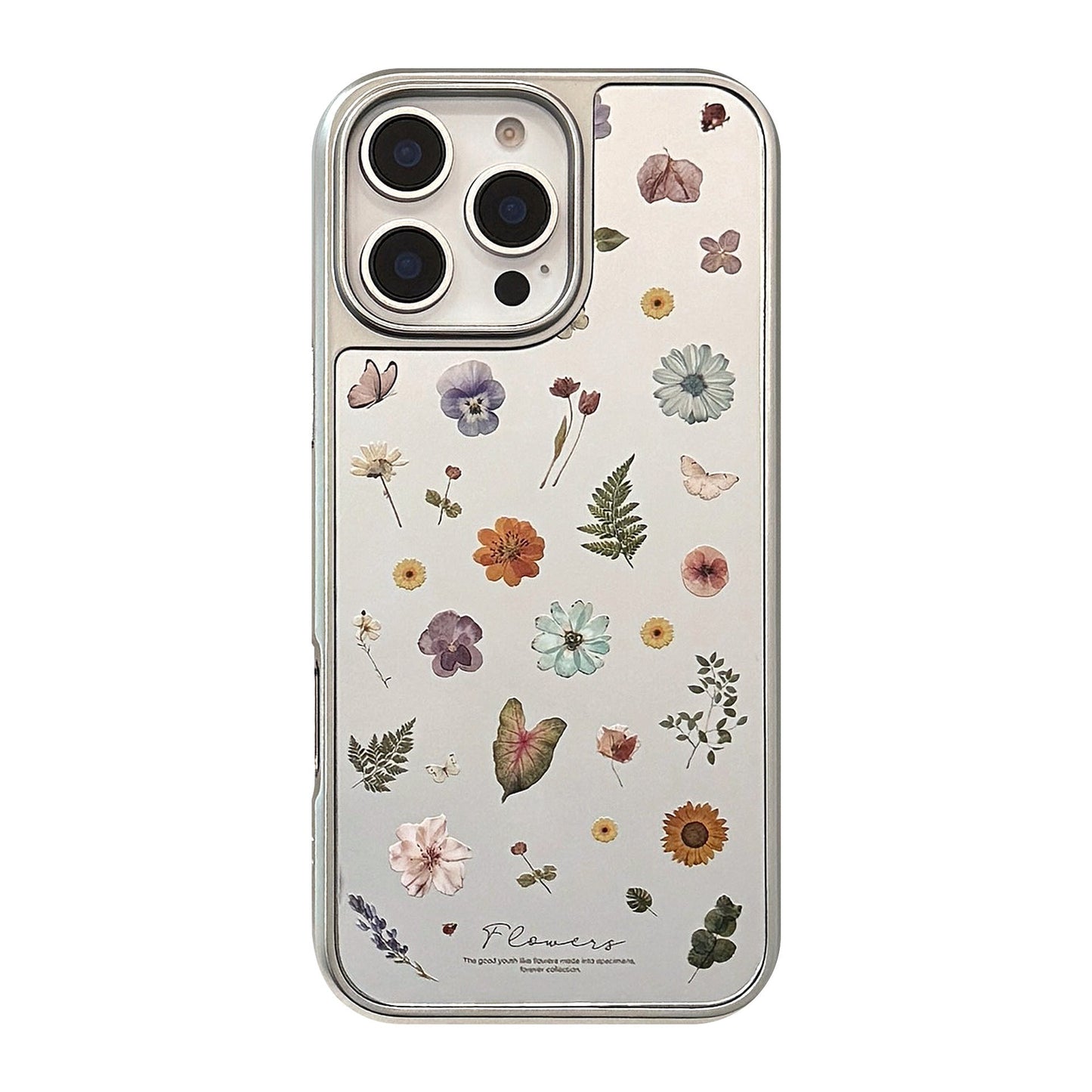 Flores pequeñas y frescas son adecuadas para la funda de teléfono móvil Apple 15promax iphone17 espejo 13 galvanoplastia dura 15 Huawei