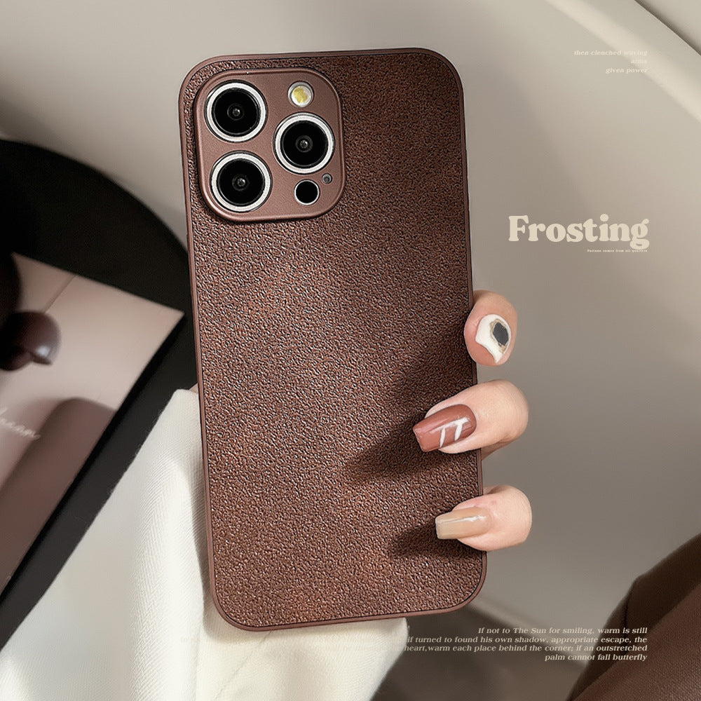 Aplicable a la funda para iPhone15 iPhone 14promax marrón Maillard ins patrón de pozo de luna 11 corteza 13 premium X