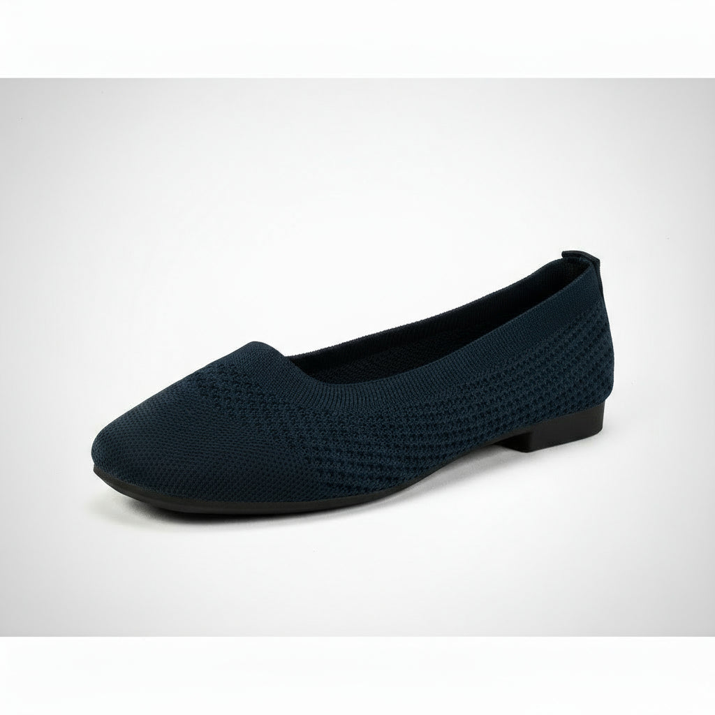Zapatos de mujer de boca poco profunda con tejido de malla voladora