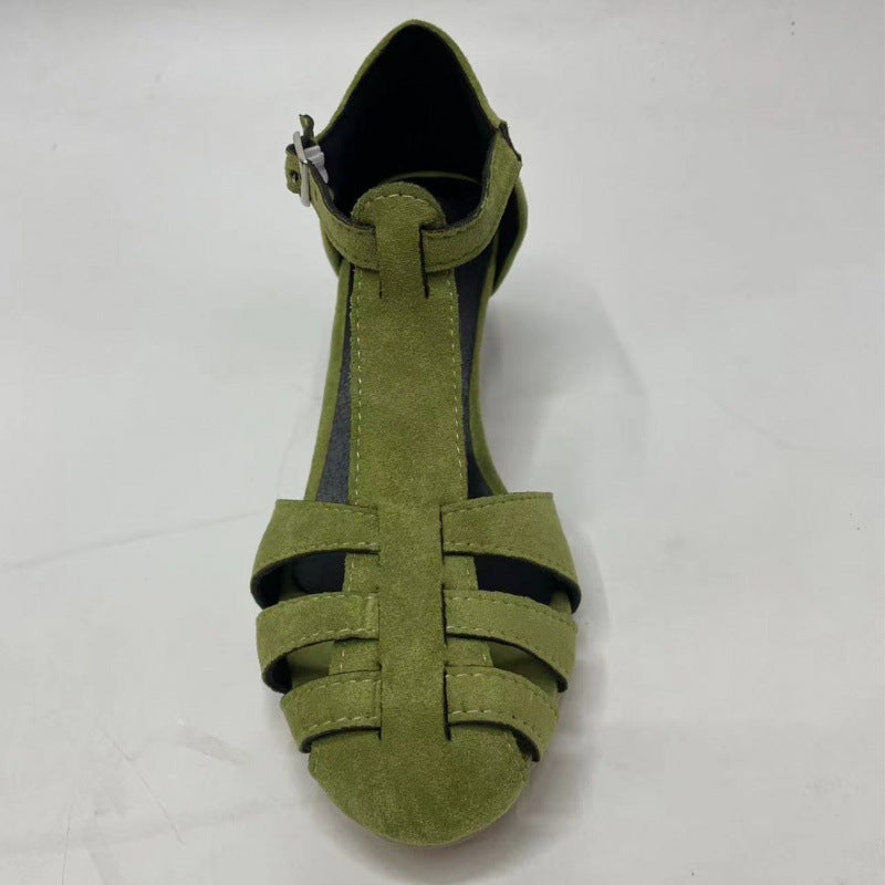 Zapatos de gamuza de punta redonda para mujer – Zapatos planos informales transpirables de talla grande