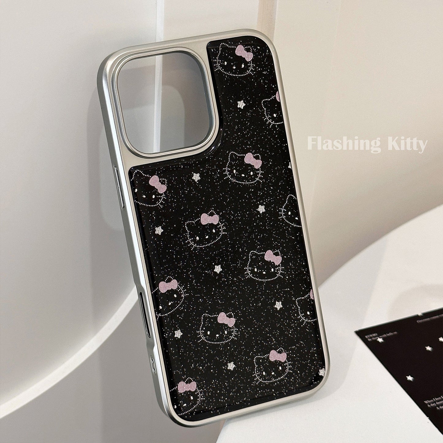 Gilt glitter ins star cat with 16promax apple 15 mobile phone case iphone17 electroplating Huawei P70