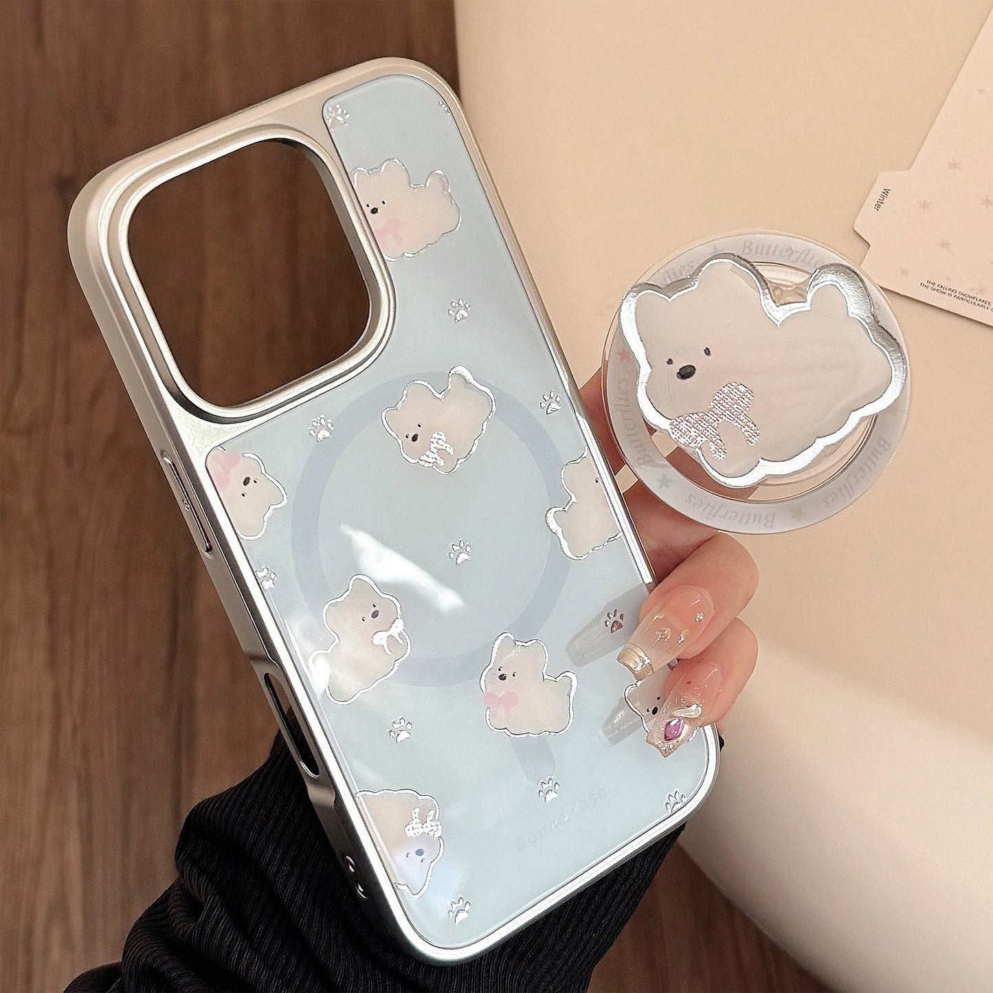 Gilt apple 16 pro mobile phone case max west highland magnetic suction bracket iphone17 electroplated silver 14 suitable for Huawei