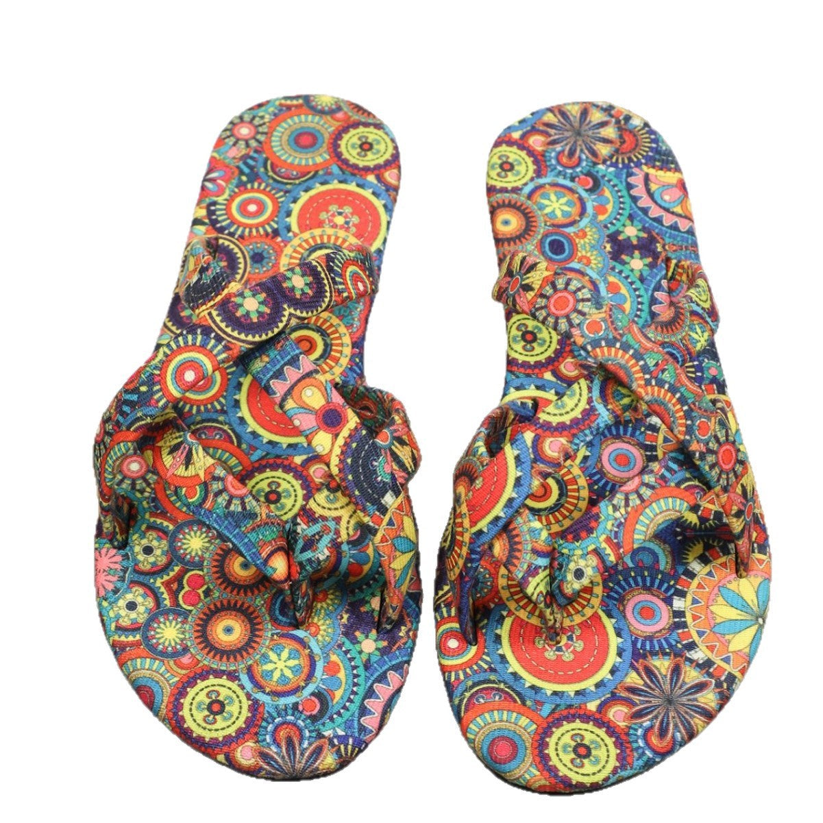 Pantuflas Planas Estampadas Boho para Mujer