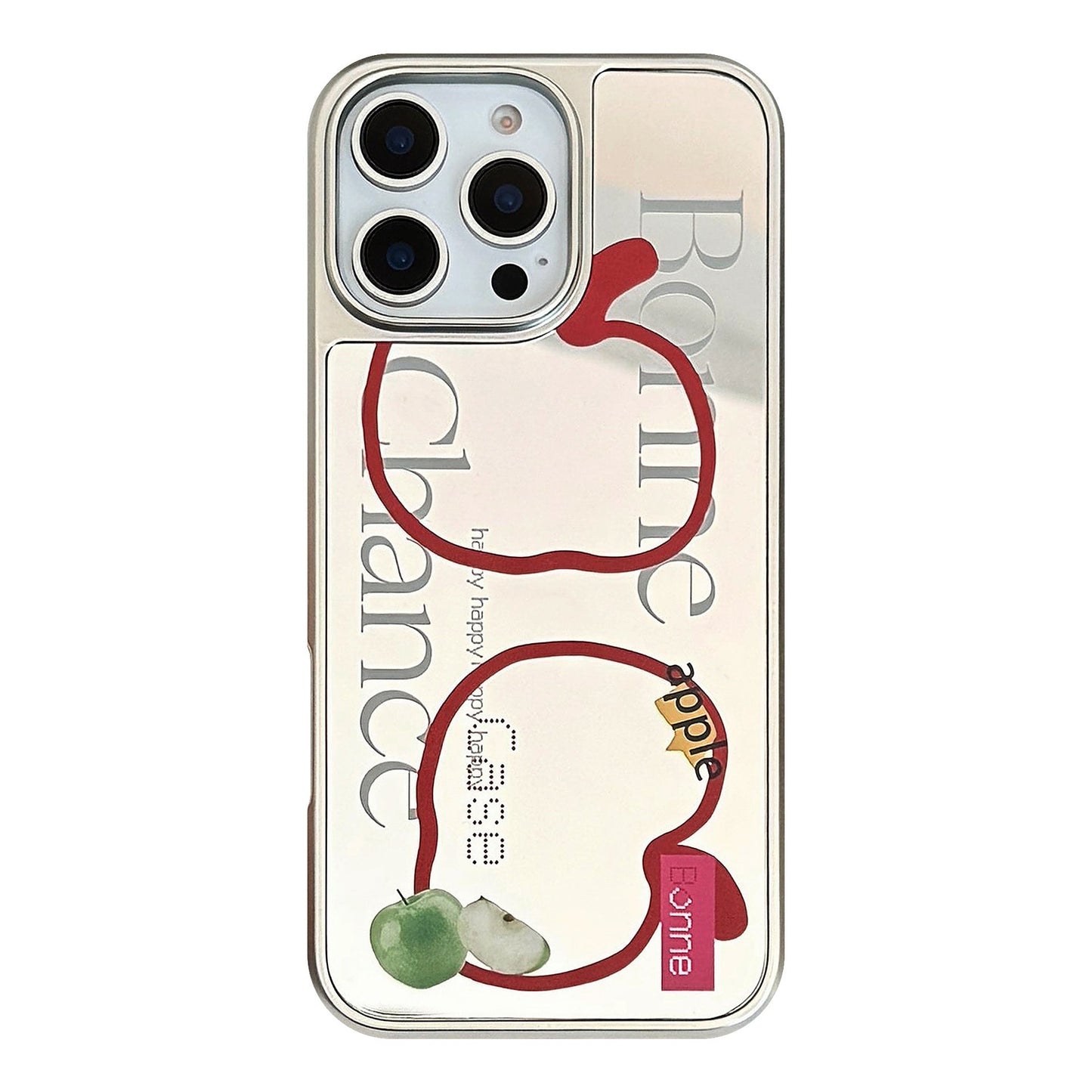 El sentido premium es adecuado para la funda de móvil 16promax iphone17 línea de espejo Apple 15 galvanizado plata 13ª generación.