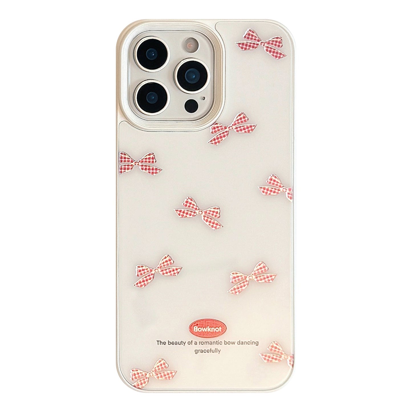 Funda de teléfono para iPhone 17 con lazo a cuadros rojos dorados Apple 14 para cristal duro 16promax 13 dulce