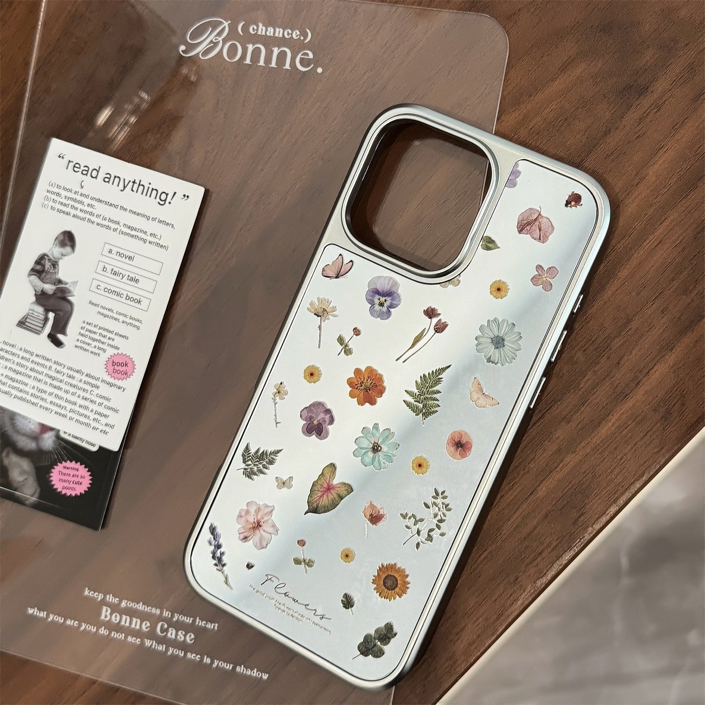 Flores pequeñas y frescas son adecuadas para la funda de teléfono móvil Apple 15promax iphone17 espejo 13 galvanoplastia dura 15 Huawei