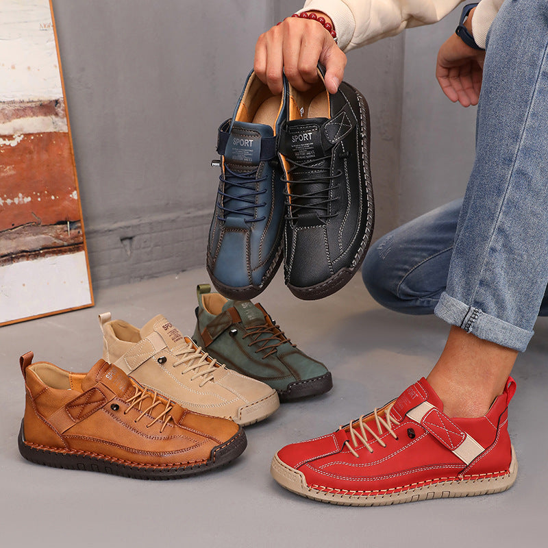 Botas de cuero para mujer que combinan colores