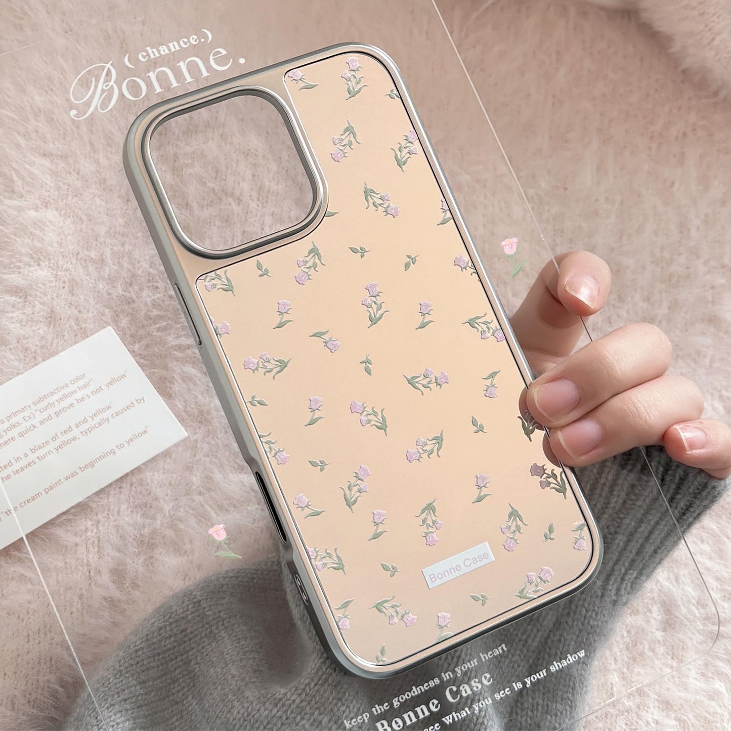 ins pink flower aplica a 16 apple 15pro max funda de móvil iphone17 espejo 13 galvanoplastia 15 suave