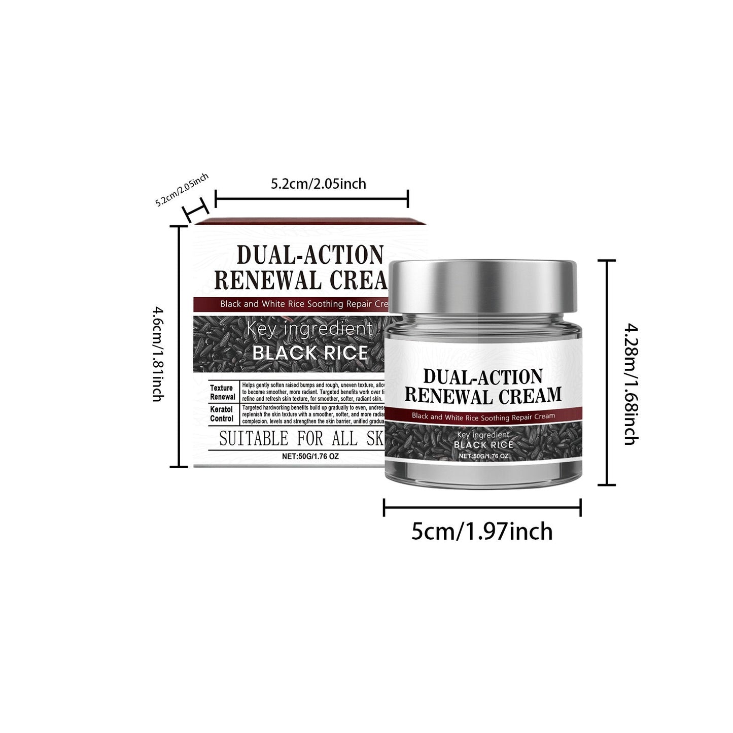 Black Rice Cream Hydrating Tighten Lifting Brightning Repairing Improve Elasticity Prevent Sagging Smoothing Glowing Moisturizer