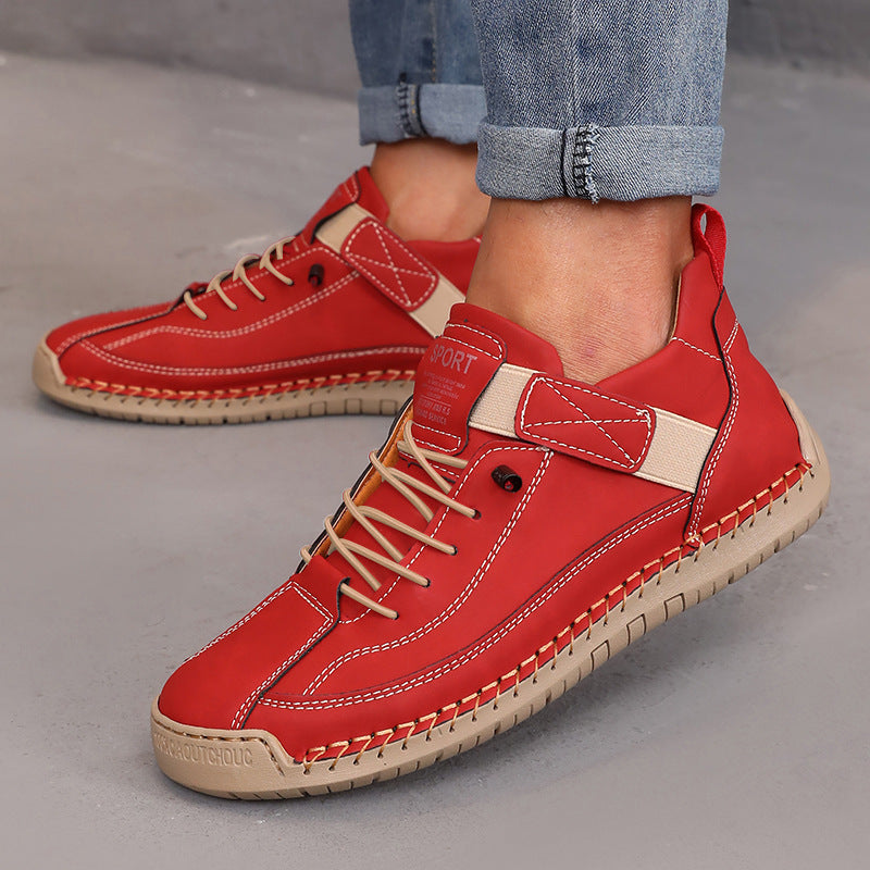 Botas de cuero para mujer que combinan colores
