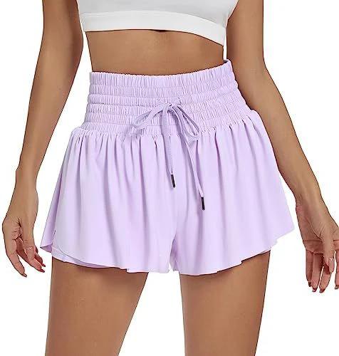 Women's Solid Color Elegant Sports High Waist Shorts
