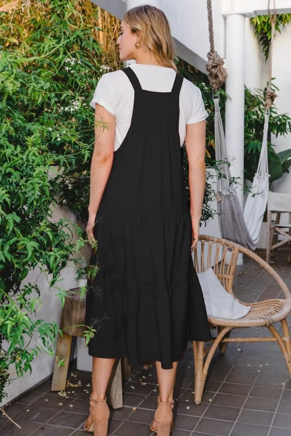Dresses Trendsi ODDI Full Size Sleeveless Tiered Midi Dress with P