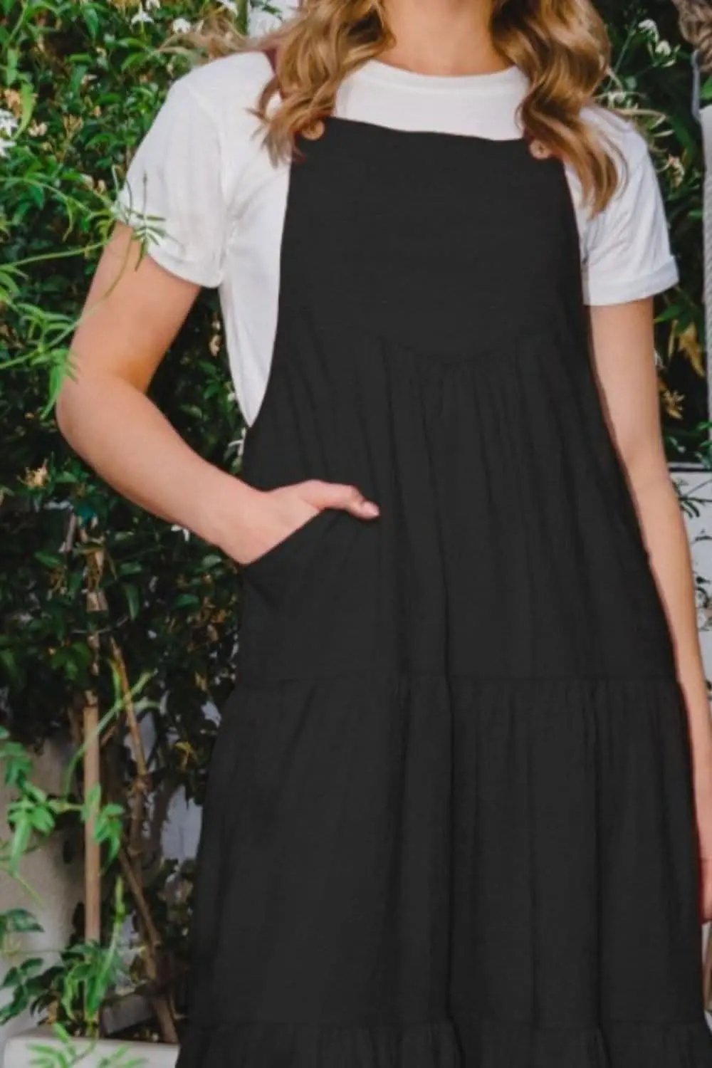 Dresses Trendsi ODDI Full Size Sleeveless Tiered Midi Dress with P