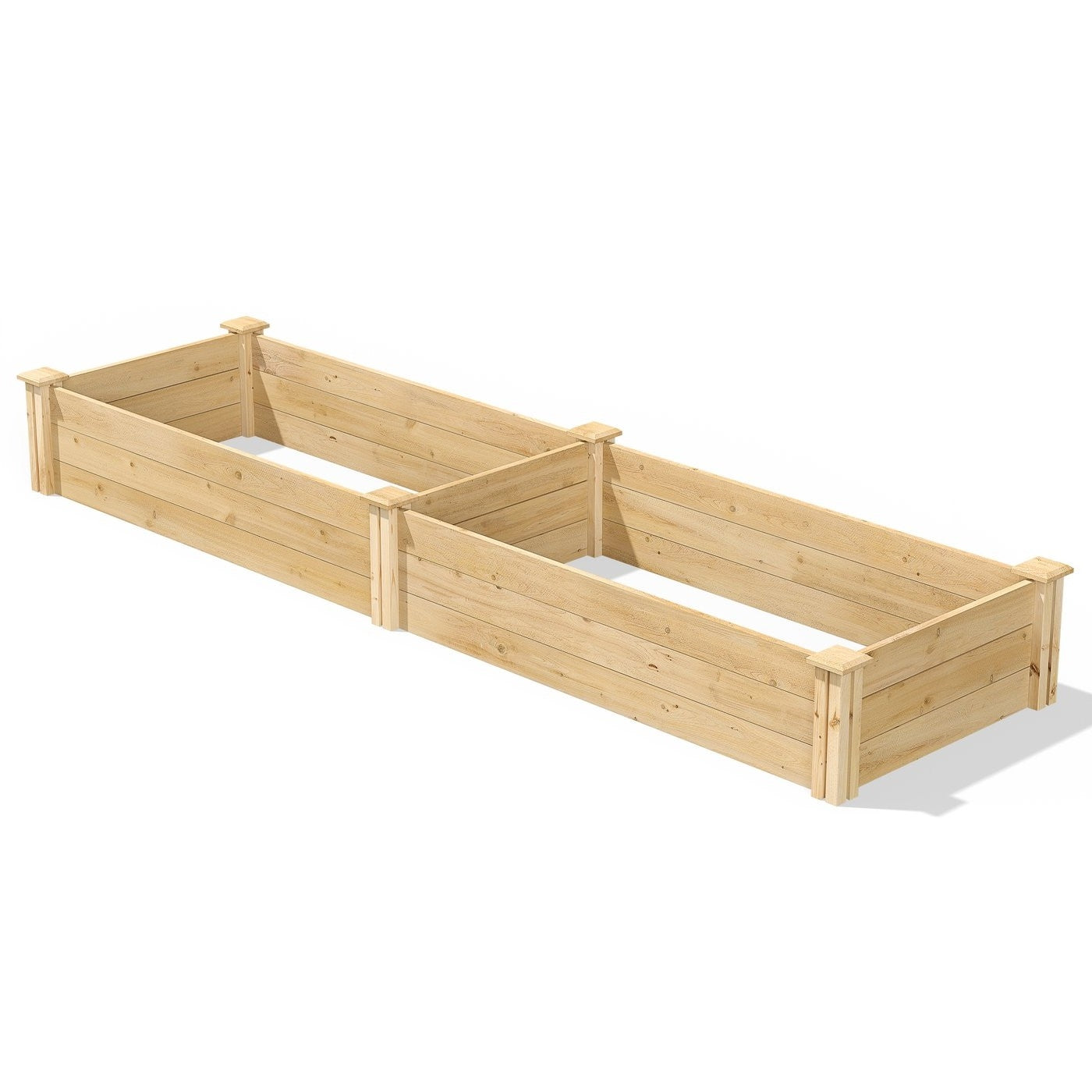 Marco de jardinera elevada de madera de pino para exteriores de 2 x 8 pies - Hecho en EE. UU.