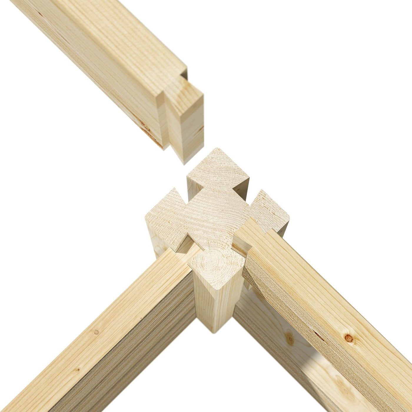 Marco de jardinera elevada de madera de pino para exteriores de 2 x 8 pies - Hecho en EE. UU.