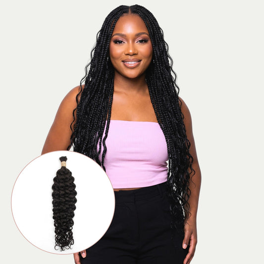 Cabello Trenzado Humano 100% Virgen Ocean Wave a Granel