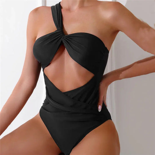 One Piece Swimsuit - Sexy One Shoulder Style