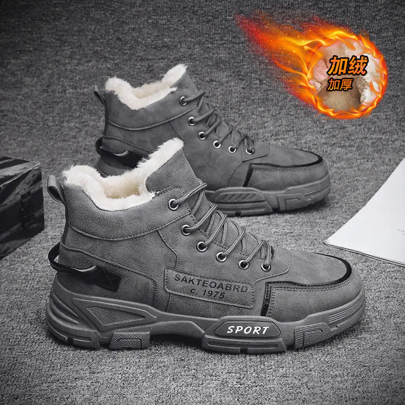 Boys' Cotton Winter Boots - Thick Warm Casual Shoes