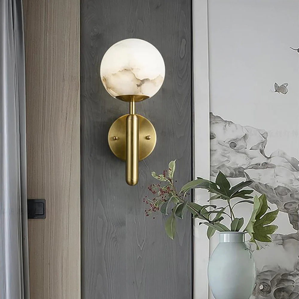 Lámpara de Pared Orbis de Alabastro de Lujo