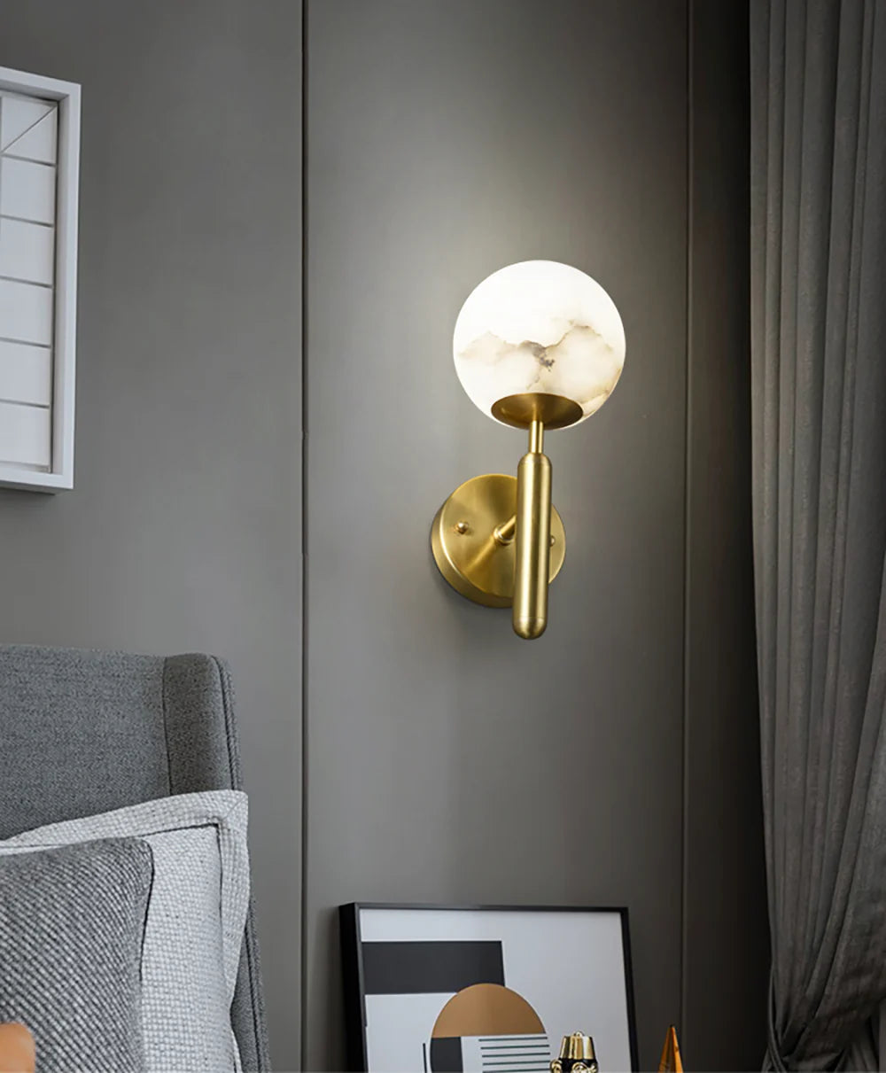 Lámpara de Pared Orbis de Alabastro de Lujo