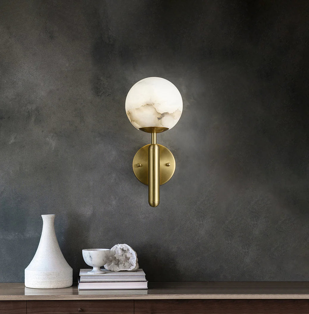 Lámpara de Pared Orbis de Alabastro de Lujo