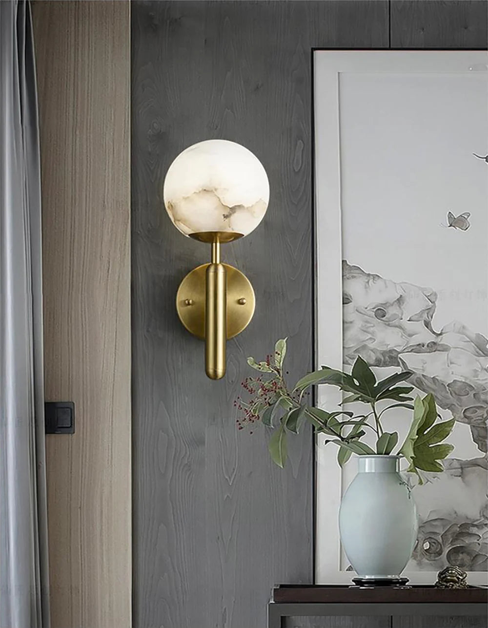 Lámpara de Pared Orbis de Alabastro de Lujo