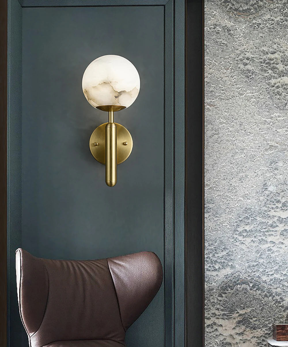 Lámpara de Pared Orbis de Alabastro de Lujo