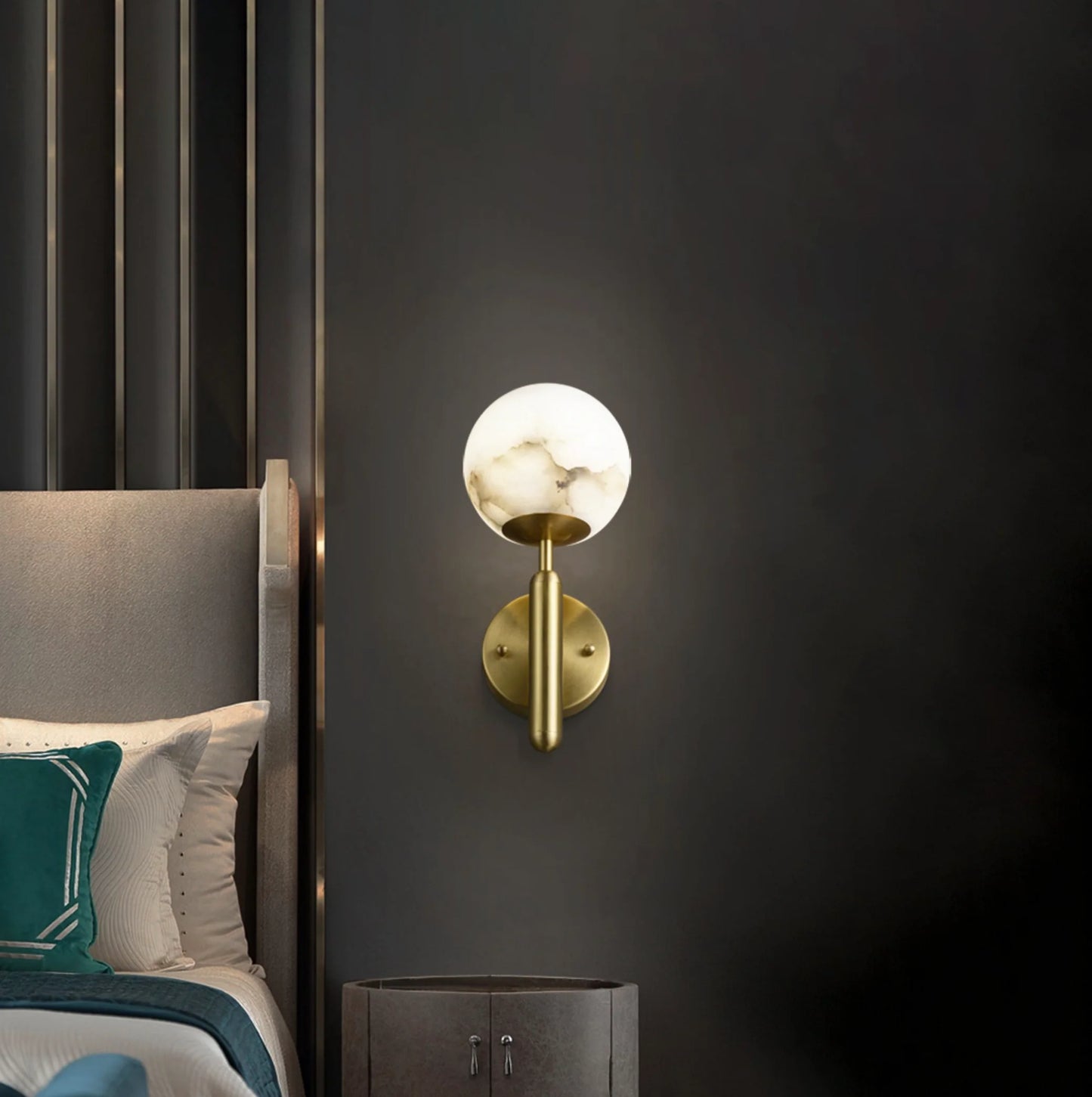 Lámpara de Pared Orbis de Alabastro de Lujo