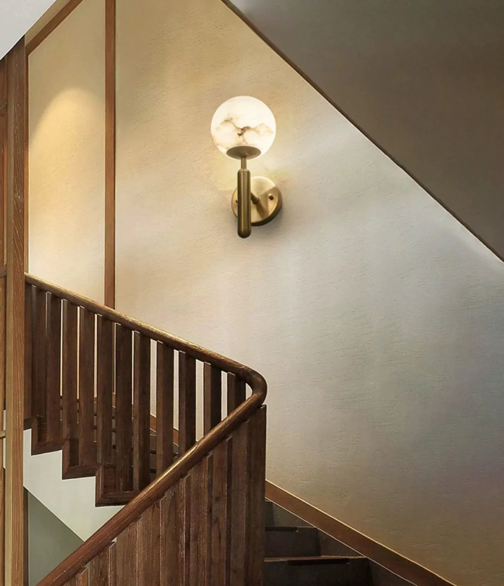 Lámpara de Pared Orbis de Alabastro de Lujo