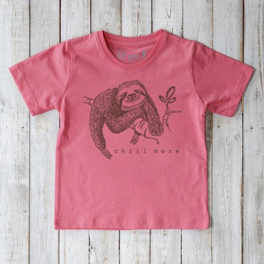 "Chill More" Sloth T-Shirt for Kids