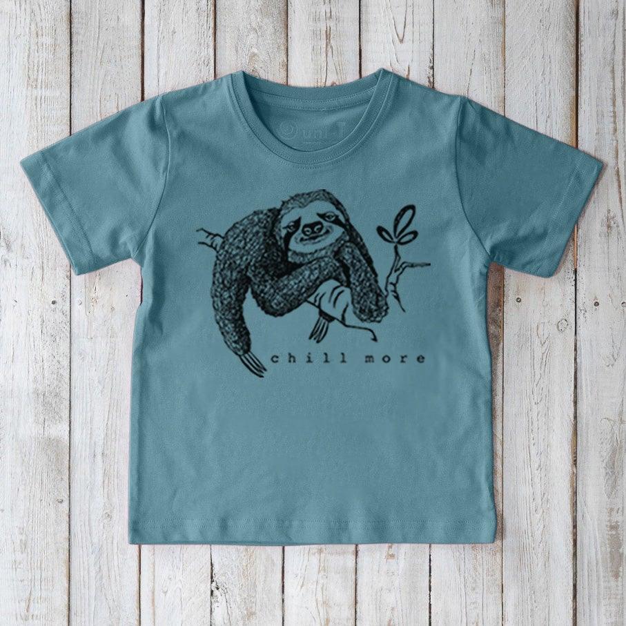 "Chill More" Sloth T-Shirt for Kids